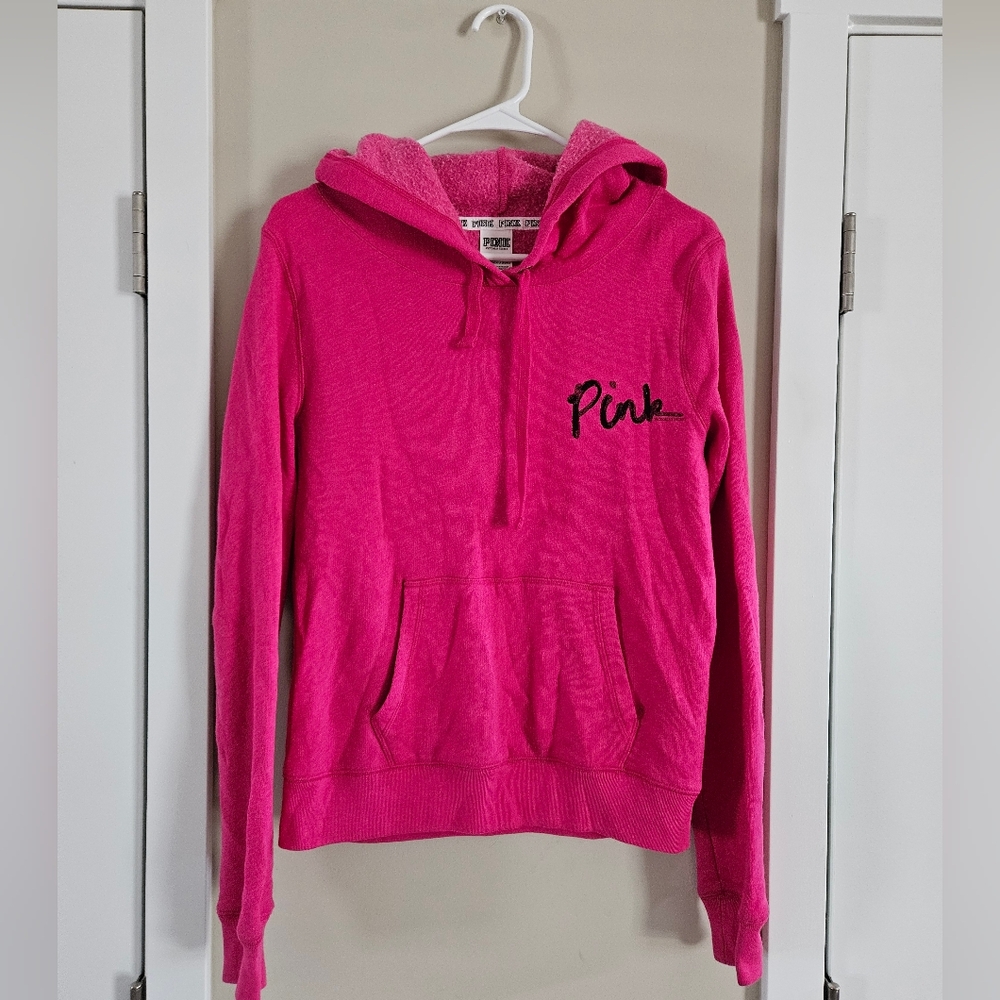 PINK Victoria secret vintage style hoodie pullover sweater small long sleeve